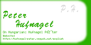 peter hufnagel business card